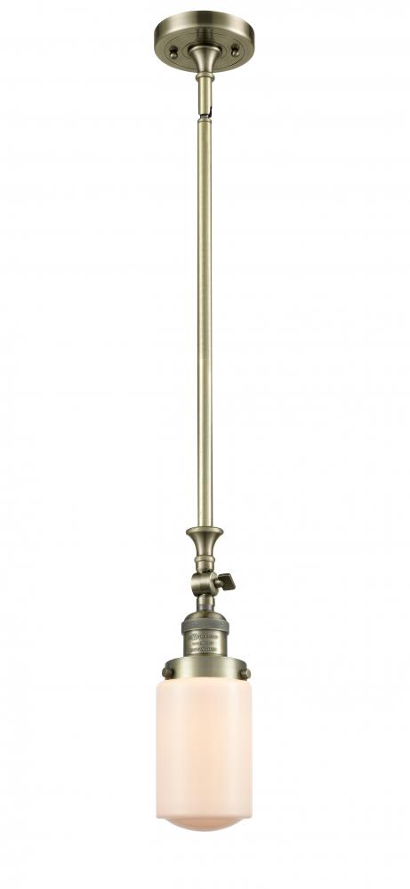 Dover - 1 Light - 5 inch - Antique Brass - Stem Hung - Adjustable Mini Pendant