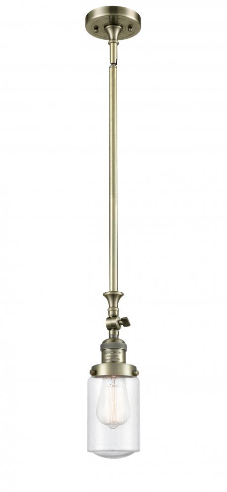 Dover - 1 Light - 5 inch - Antique Brass - Stem Hung - Adjustable Mini Pendant