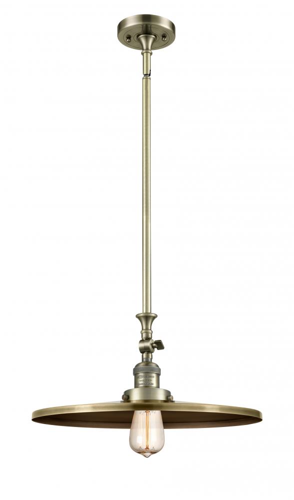 Appalachian - 1 Light - 16 inch - Antique Brass - Stem Hung - Adjustable Mini Pendant