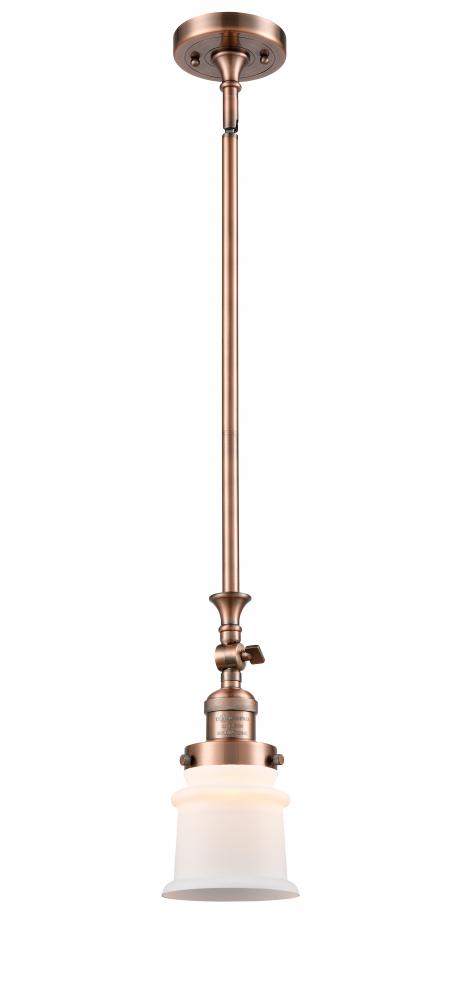 Canton - 1 Light - 5 inch - Antique Copper - Stem Hung - Adjustable Mini Pendant