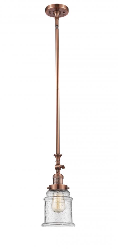 Canton - 1 Light - 6 inch - Antique Copper - Stem Hung - Adjustable Mini Pendant