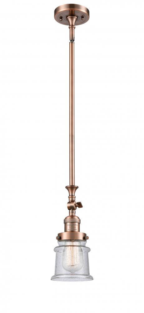 Canton - 1 Light - 5 inch - Antique Copper - Stem Hung - Adjustable Mini Pendant