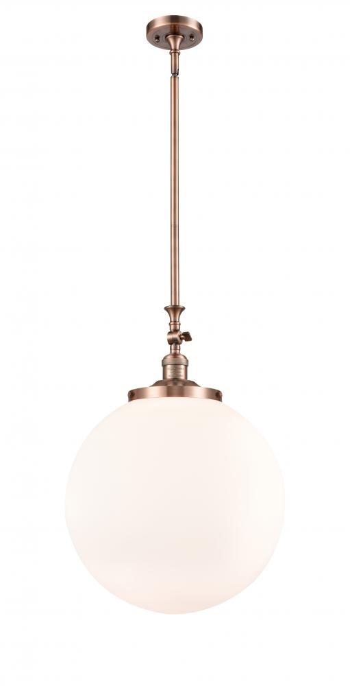 Beacon - 1 Light - 16 inch - Antique Copper - Stem Hung - Adjustable Mini Pendant
