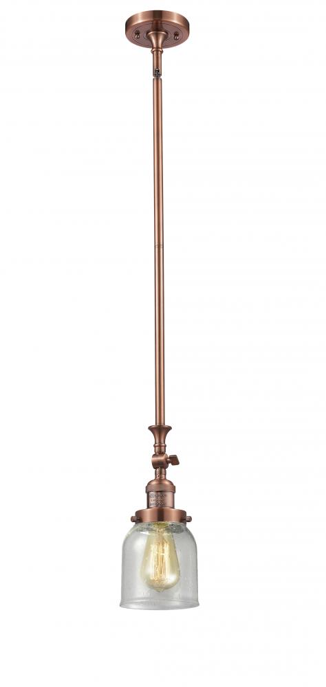 Bell - 1 Light - 5 inch - Antique Copper - Stem Hung - Adjustable Mini Pendant