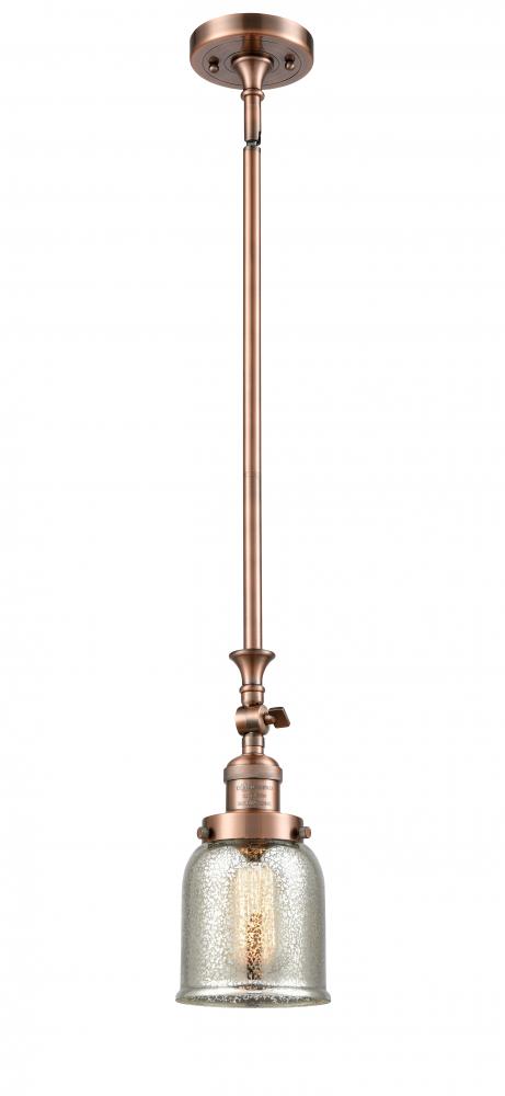 Bell - 1 Light - 5 inch - Antique Copper - Stem Hung - Adjustable Mini Pendant
