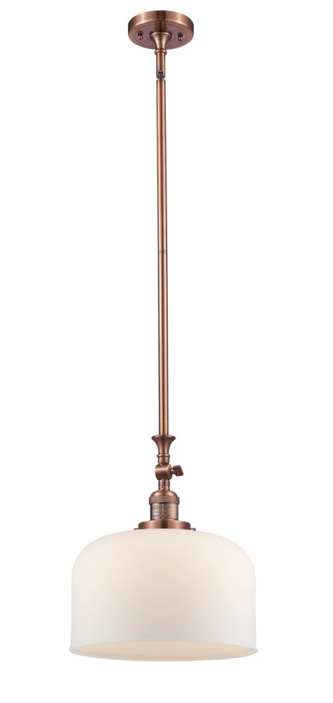 Bell - 1 Light - 12 inch - Antique Copper - Stem Hung - Adjustable Mini Pendant