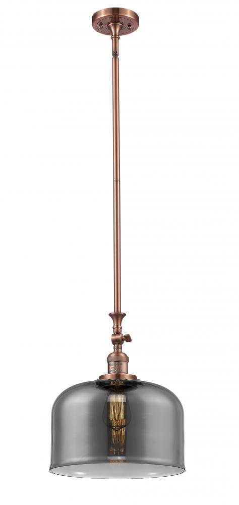 Bell - 1 Light - 12 inch - Antique Copper - Stem Hung - Adjustable Mini Pendant