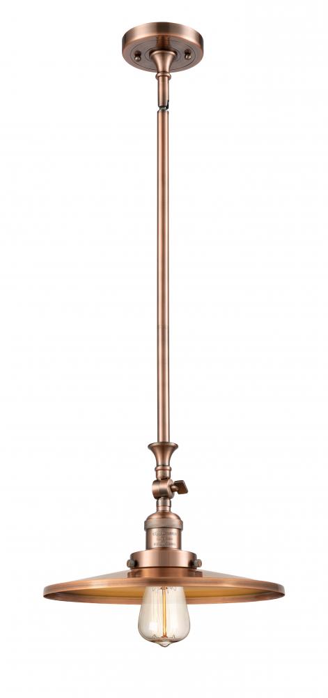 Appalachian - 1 Light - 12 inch - Antique Copper - Stem Hung - Adjustable Mini Pendant