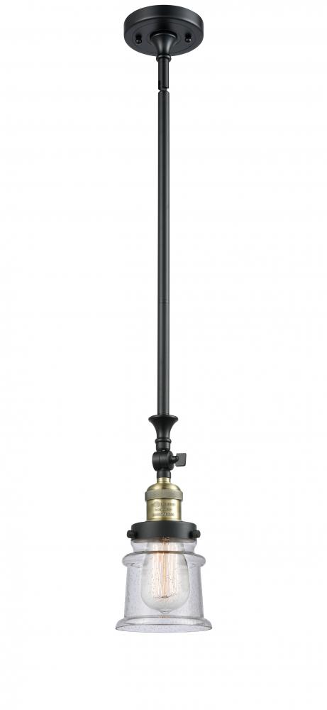 Canton - 1 Light - 5 inch - Black Antique Brass - Stem Hung - Adjustable Mini Pendant