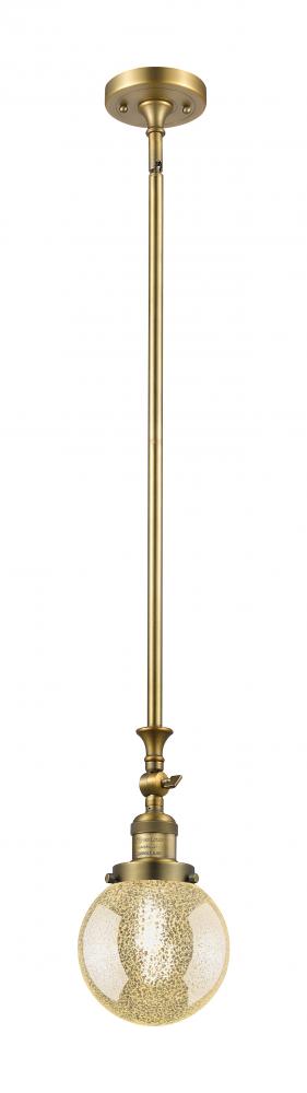 Beacon - 1 Light - 6 inch - Brushed Brass - Stem Hung - Adjustable Mini Pendant