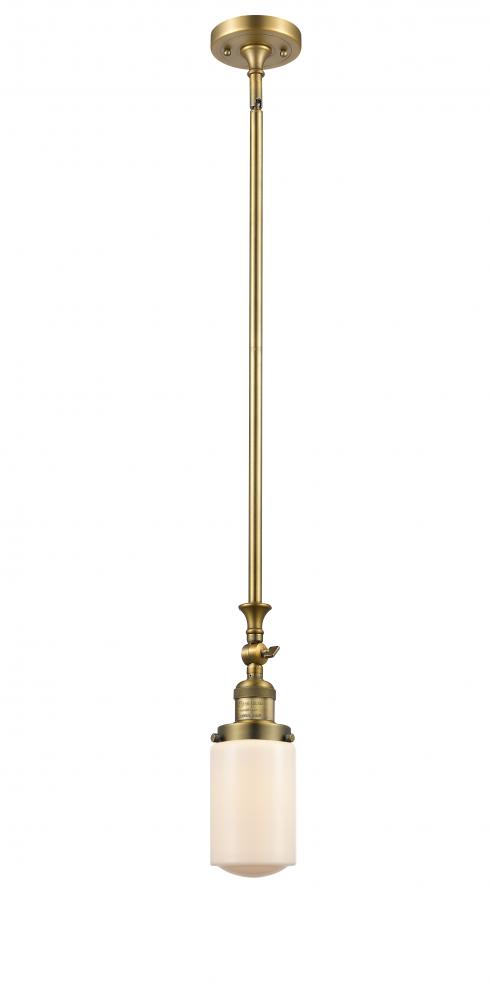 Dover - 1 Light - 5 inch - Brushed Brass - Stem Hung - Adjustable Mini Pendant