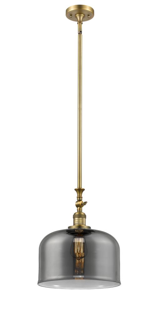 Bell - 1 Light - 12 inch - Brushed Brass - Stem Hung - Adjustable Mini Pendant