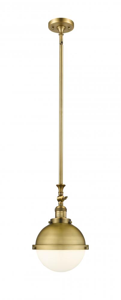 Hampden - 1 Light - 9 inch - Brushed Brass - Stem Hung - Adjustable Mini Pendant