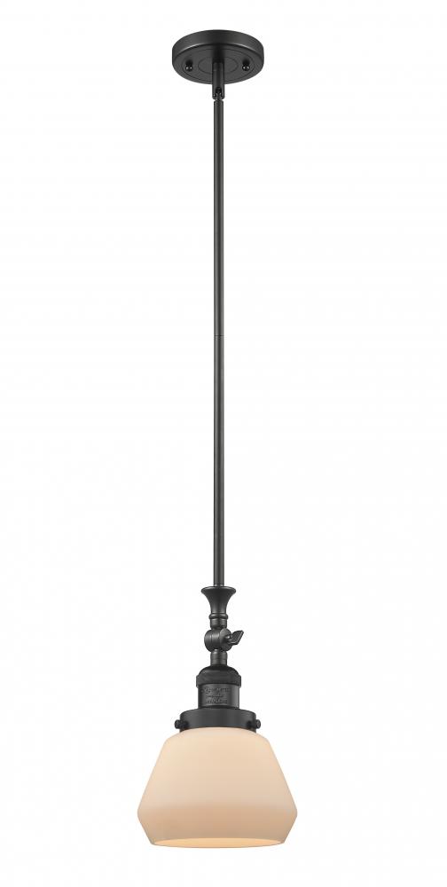 Fulton - 1 Light - 7 inch - Matte Black - Stem Hung - Adjustable Mini Pendant