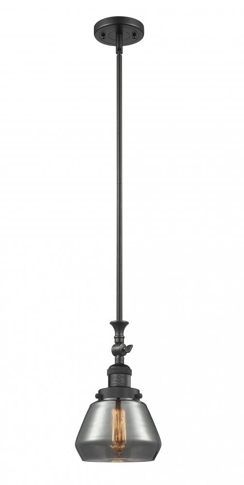 Fulton - 1 Light - 7 inch - Matte Black - Stem Hung - Adjustable Mini Pendant