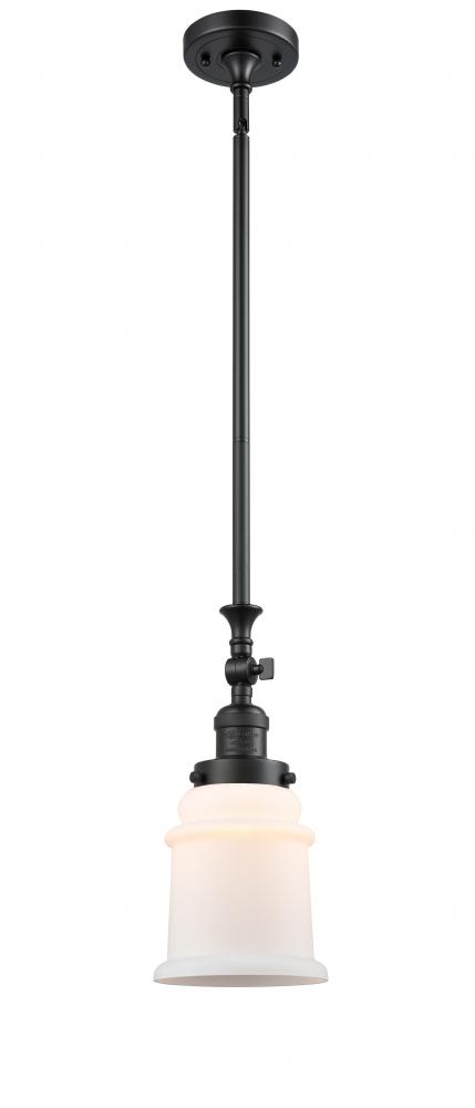 Canton - 1 Light - 6 inch - Matte Black - Stem Hung - Adjustable Mini Pendant