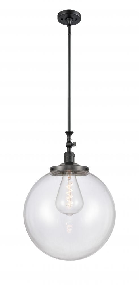 Beacon - 1 Light - 16 inch - Matte Black - Stem Hung - Adjustable Mini Pendant