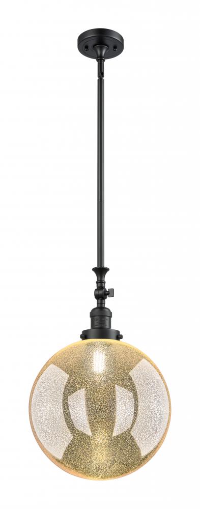 Beacon - 1 Light - 12 inch - Matte Black - Stem Hung - Adjustable Mini Pendant