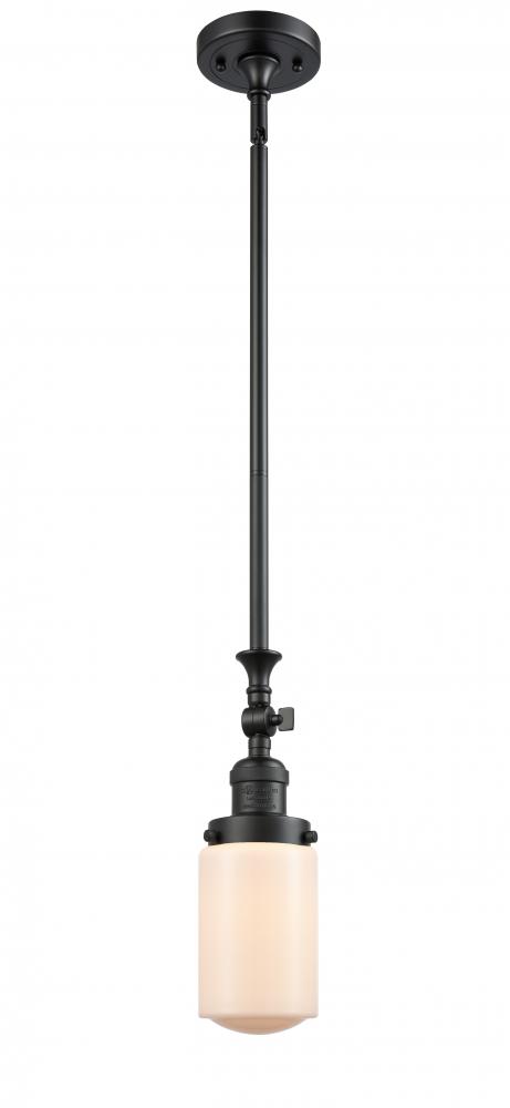 Dover - 1 Light - 5 inch - Matte Black - Stem Hung - Adjustable Mini Pendant