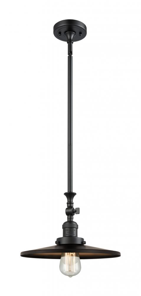 Appalachian - 1 Light - 12 inch - Matte Black - Stem Hung - Adjustable Mini Pendant