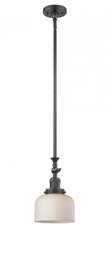 Bell - 1 Light - 8 inch - Oil Rubbed Bronze - Stem Hung - Adjustable Mini Pendant
