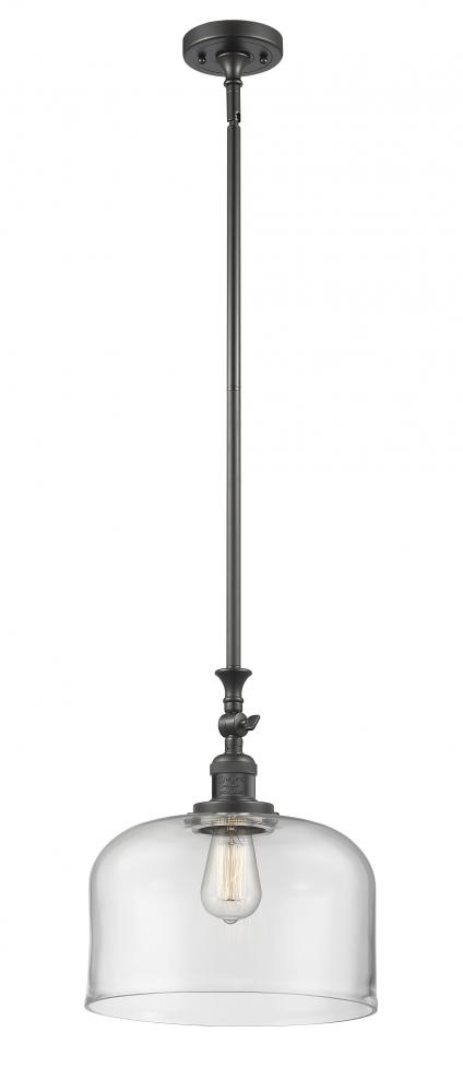 Bell - 1 Light - 12 inch - Oil Rubbed Bronze - Stem Hung - Adjustable Mini Pendant