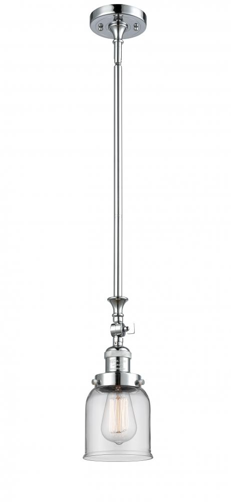 Bell - 1 Light - 5 inch - Polished Chrome - Stem Hung - Adjustable Mini Pendant