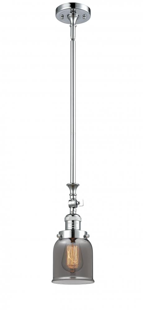 Bell - 1 Light - 5 inch - Polished Chrome - Stem Hung - Adjustable Mini Pendant