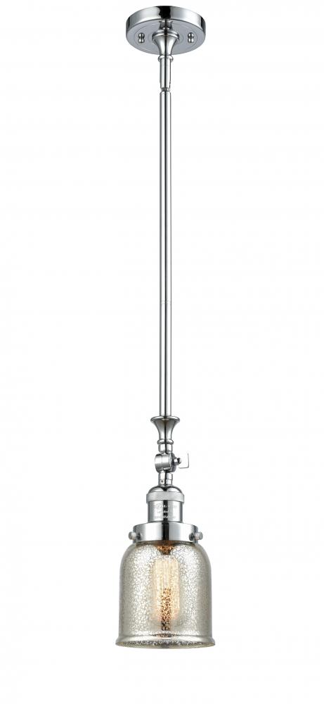 Bell - 1 Light - 5 inch - Polished Chrome - Stem Hung - Adjustable Mini Pendant