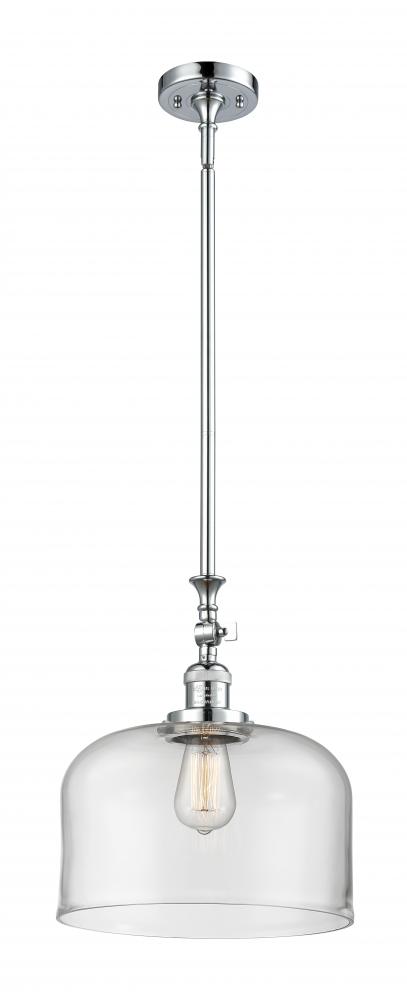 Bell - 1 Light - 12 inch - Polished Chrome - Stem Hung - Adjustable Mini Pendant