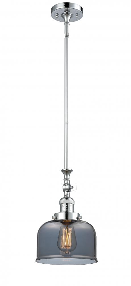 Bell - 1 Light - 8 inch - Polished Chrome - Stem Hung - Adjustable Mini Pendant