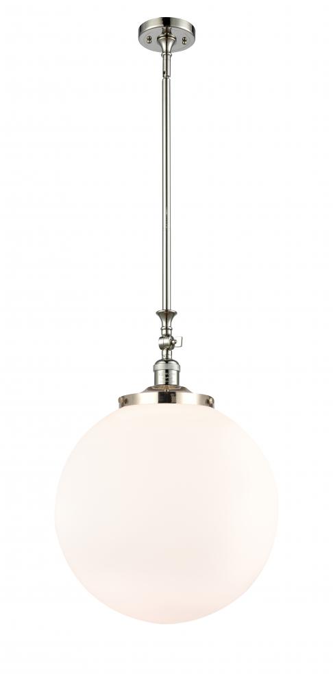 Beacon - 1 Light - 16 inch - Polished Nickel - Stem Hung - Adjustable Mini Pendant