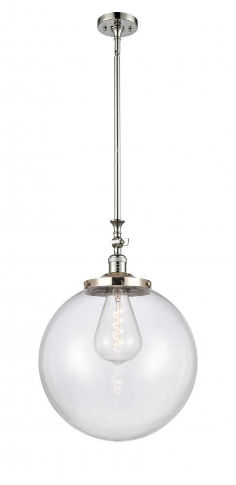Beacon - 1 Light - 16 inch - Polished Nickel - Stem Hung - Adjustable Mini Pendant