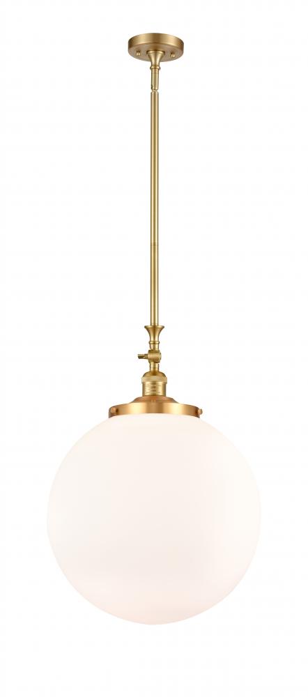 Beacon - 1 Light - 16 inch - Satin Gold - Stem Hung - Adjustable Mini Pendant