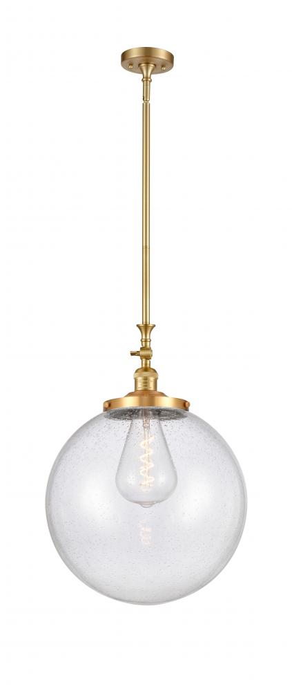 Beacon - 1 Light - 16 inch - Satin Gold - Stem Hung - Adjustable Mini Pendant