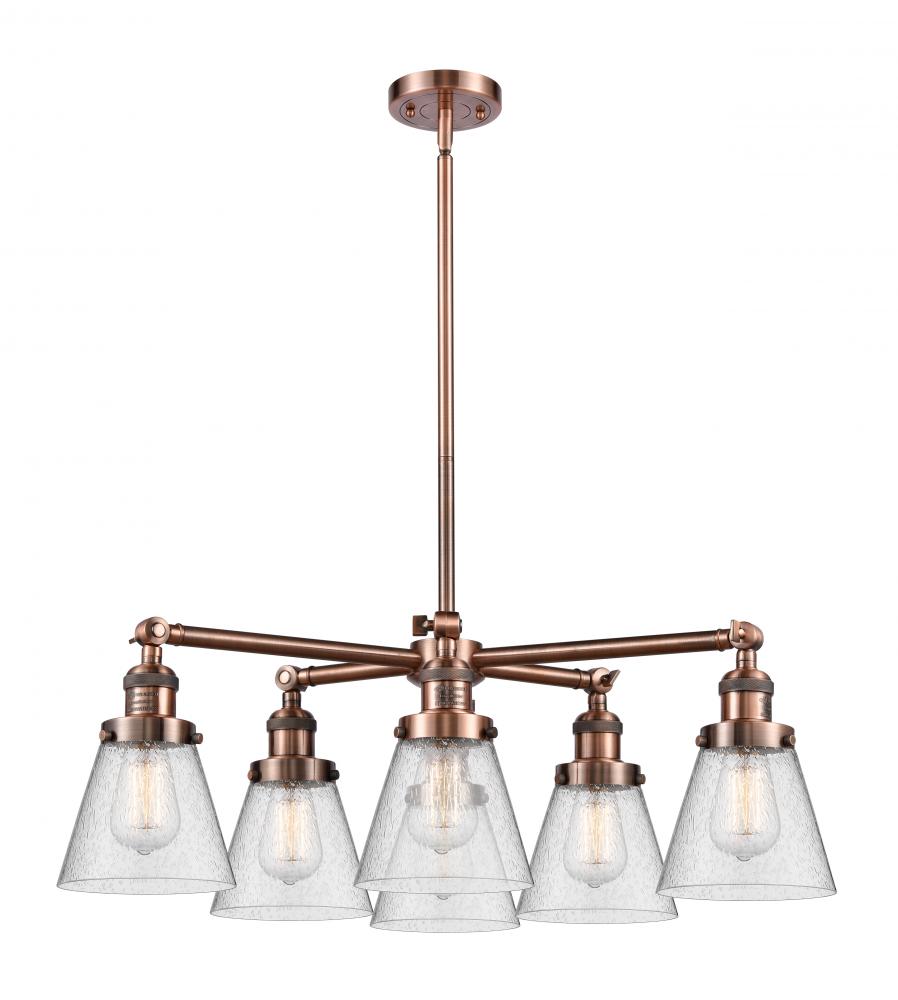 Small Cone 6 Light Chandelier