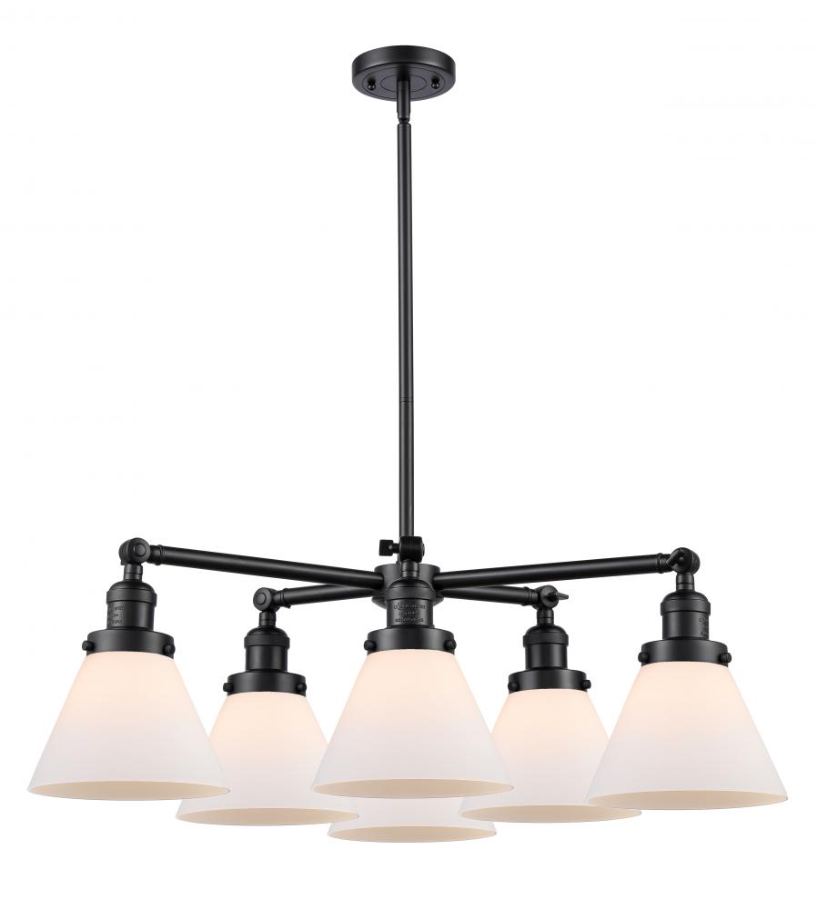 Large Cone 6 Light Chandelier