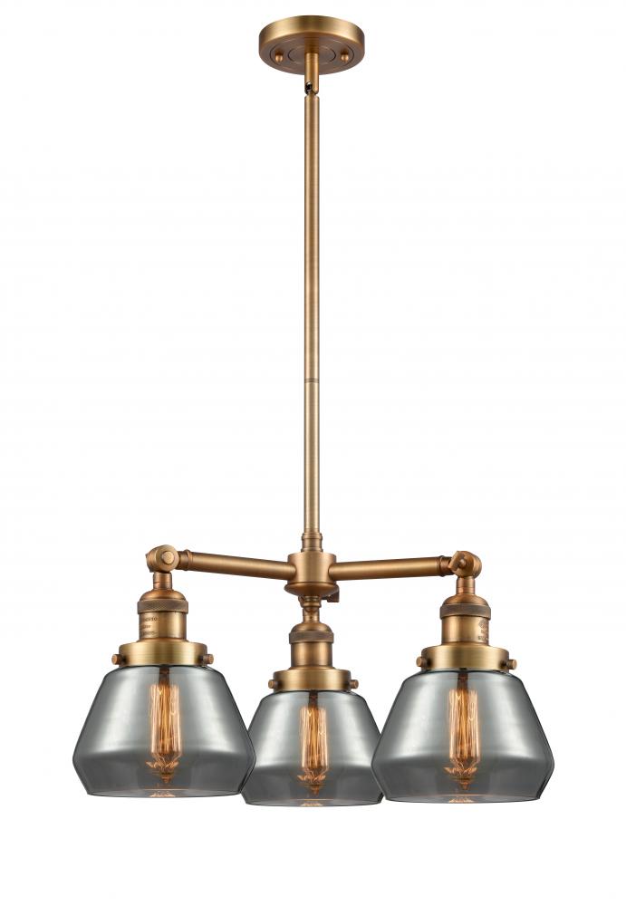 Fulton - 3 Light - 22 inch - Brushed Brass - Stem Hung - Chandelier