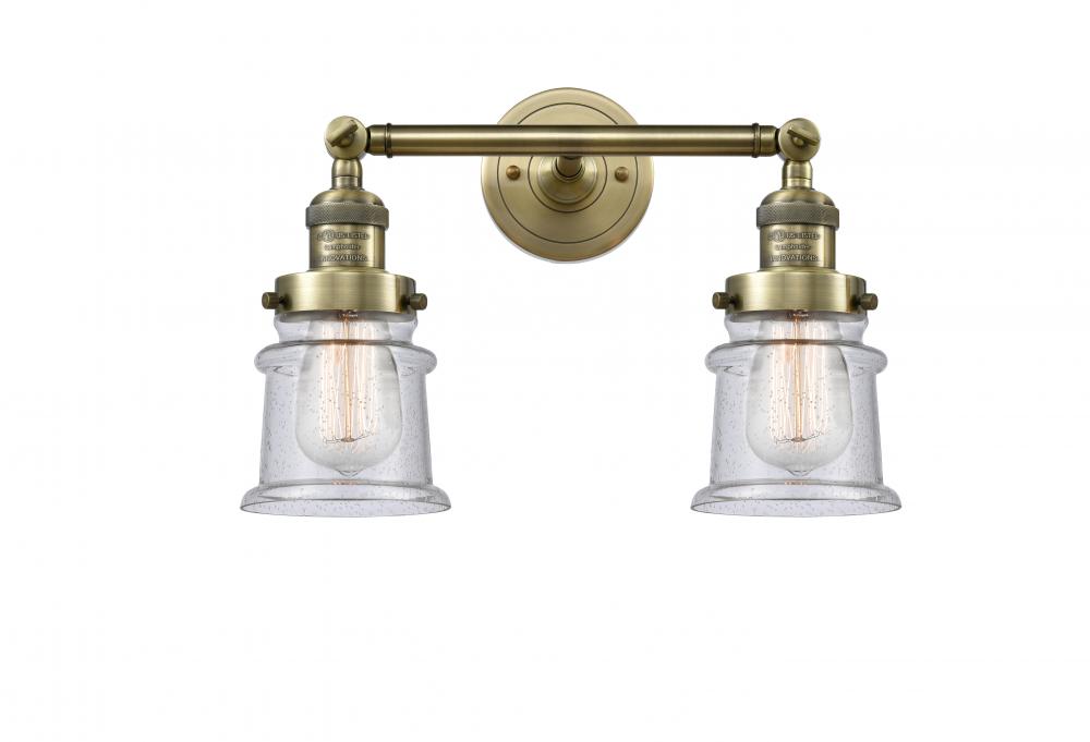 Canton - 2 Light - 17 inch - Antique Brass - Adjustable Bath Vanity Light