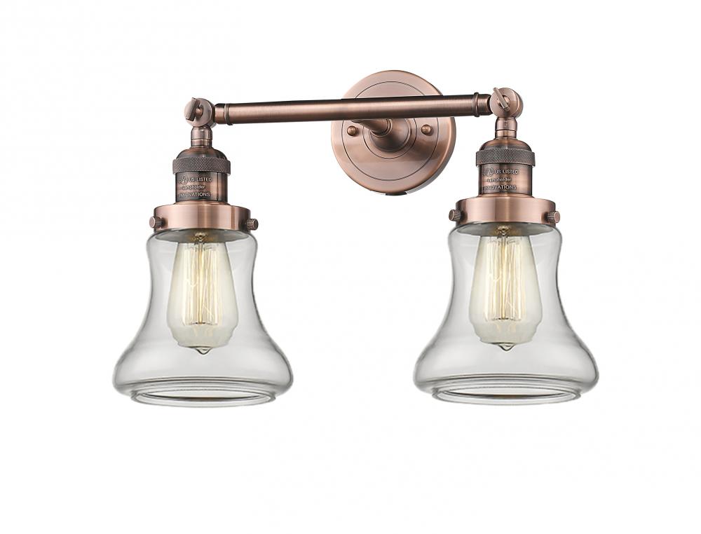 Bellmont - 2 Light - 17 inch - Antique Copper - Adjustable Bath Vanity Light