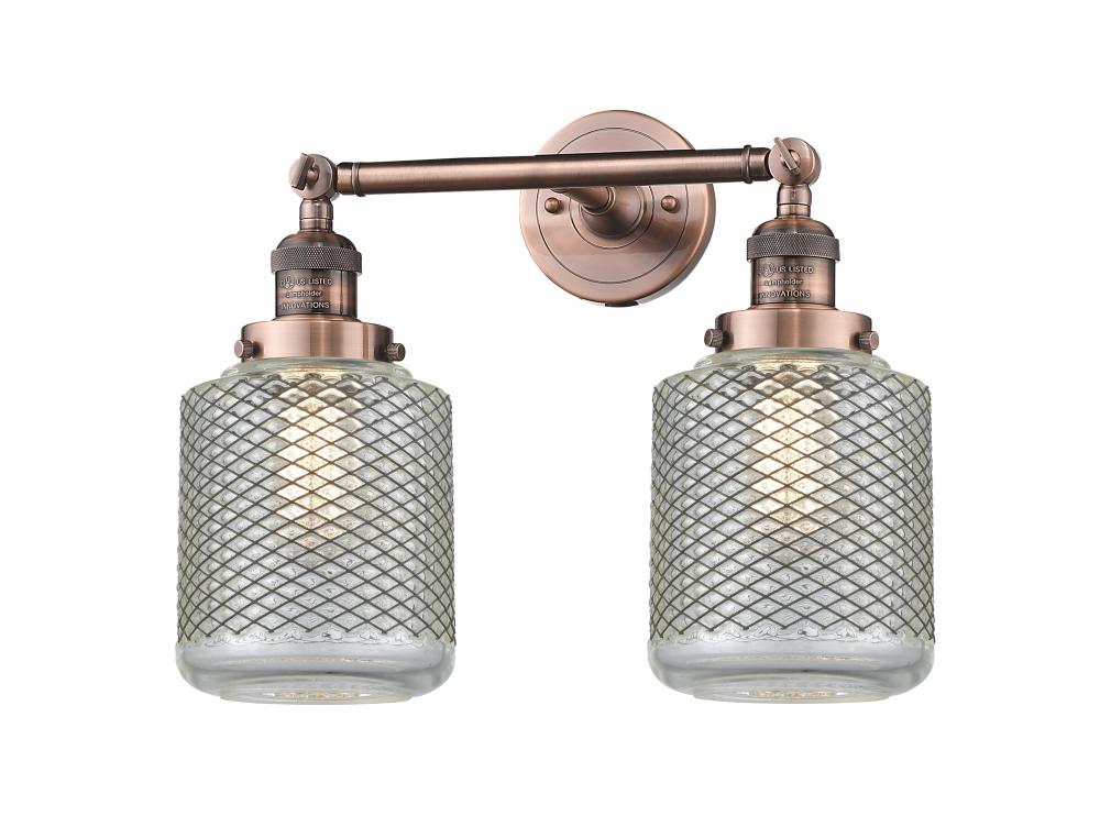 Stanton - 2 Light - 16 inch - Antique Copper - Adjustable Bath Vanity Light