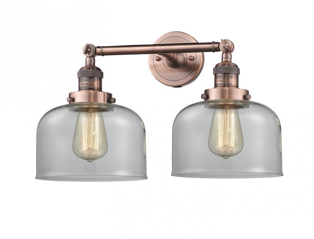Bell - 2 Light - 19 inch - Antique Copper - Adjustable Bath Vanity Light