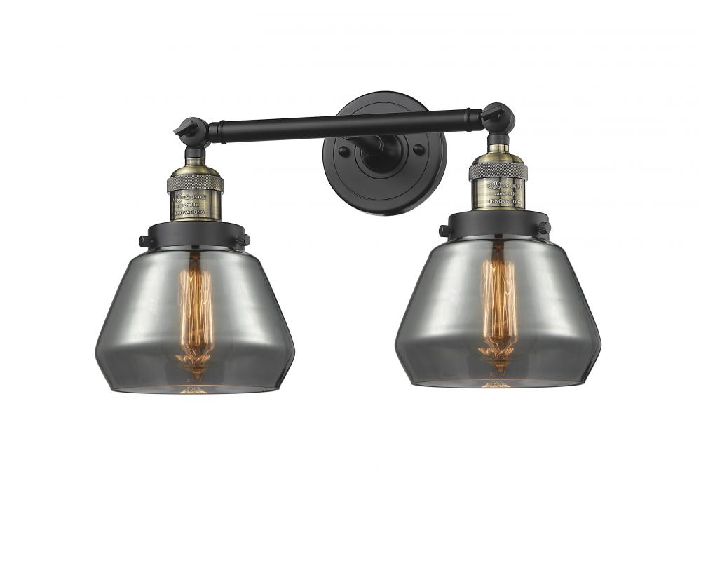 Fulton - 2 Light - 17 inch - Black Antique Brass - Adjustable Bath Vanity Light