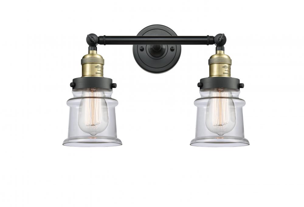 Canton - 2 Light - 17 inch - Black Antique Brass - Adjustable Bath Vanity Light
