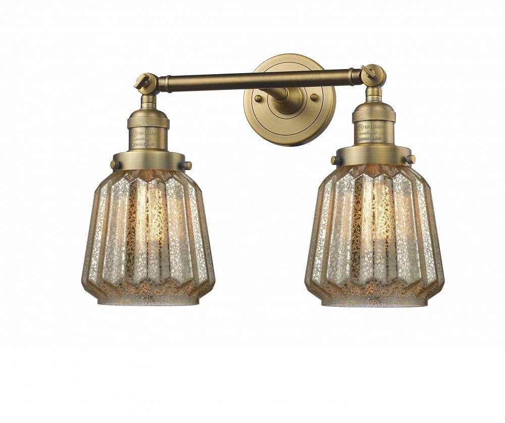 Chatham - 2 Light - 16 inch - Brushed Brass - Adjustable Bath Vanity Light