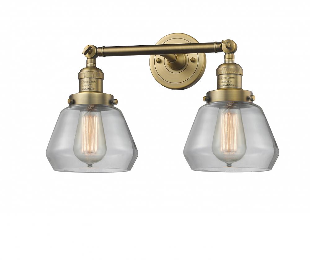 Fulton - 2 Light - 17 inch - Brushed Brass - Adjustable Bath Vanity Light