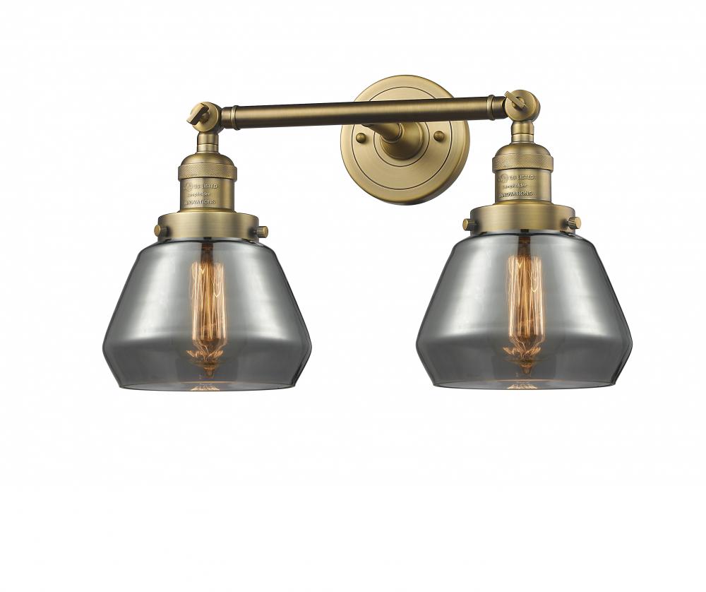 Fulton - 2 Light - 17 inch - Brushed Brass - Adjustable Bath Vanity Light
