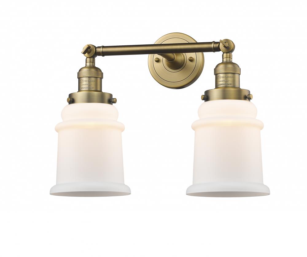 Canton - 2 Light - 17 inch - Brushed Brass - Adjustable Bath Vanity Light