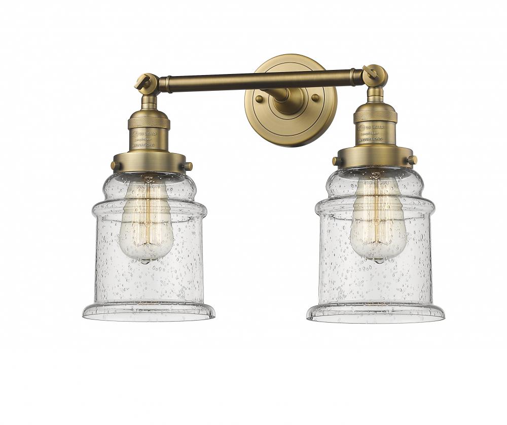 Canton - 2 Light - 17 inch - Brushed Brass - Adjustable Bath Vanity Light