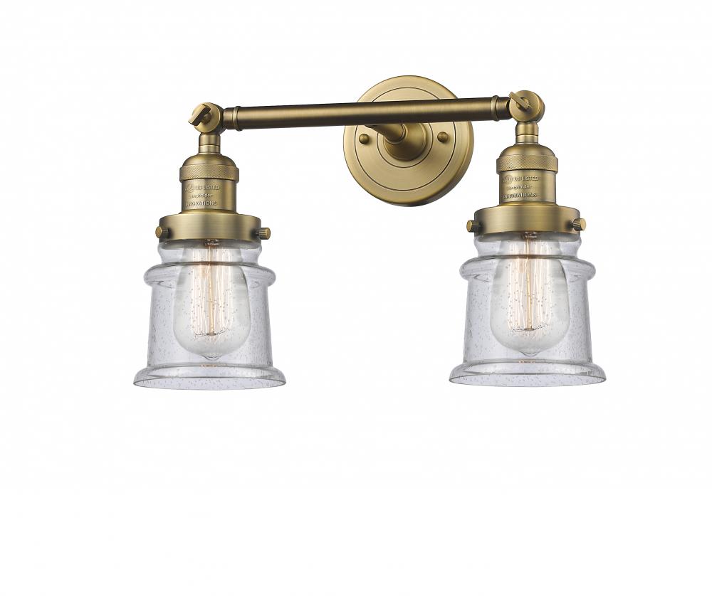 Canton - 2 Light - 17 inch - Brushed Brass - Adjustable Bath Vanity Light